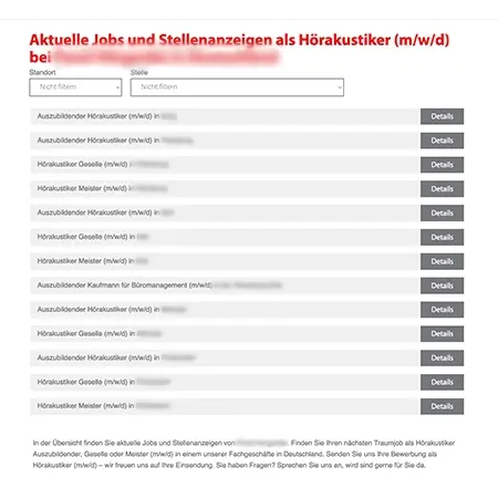 Karriereseite